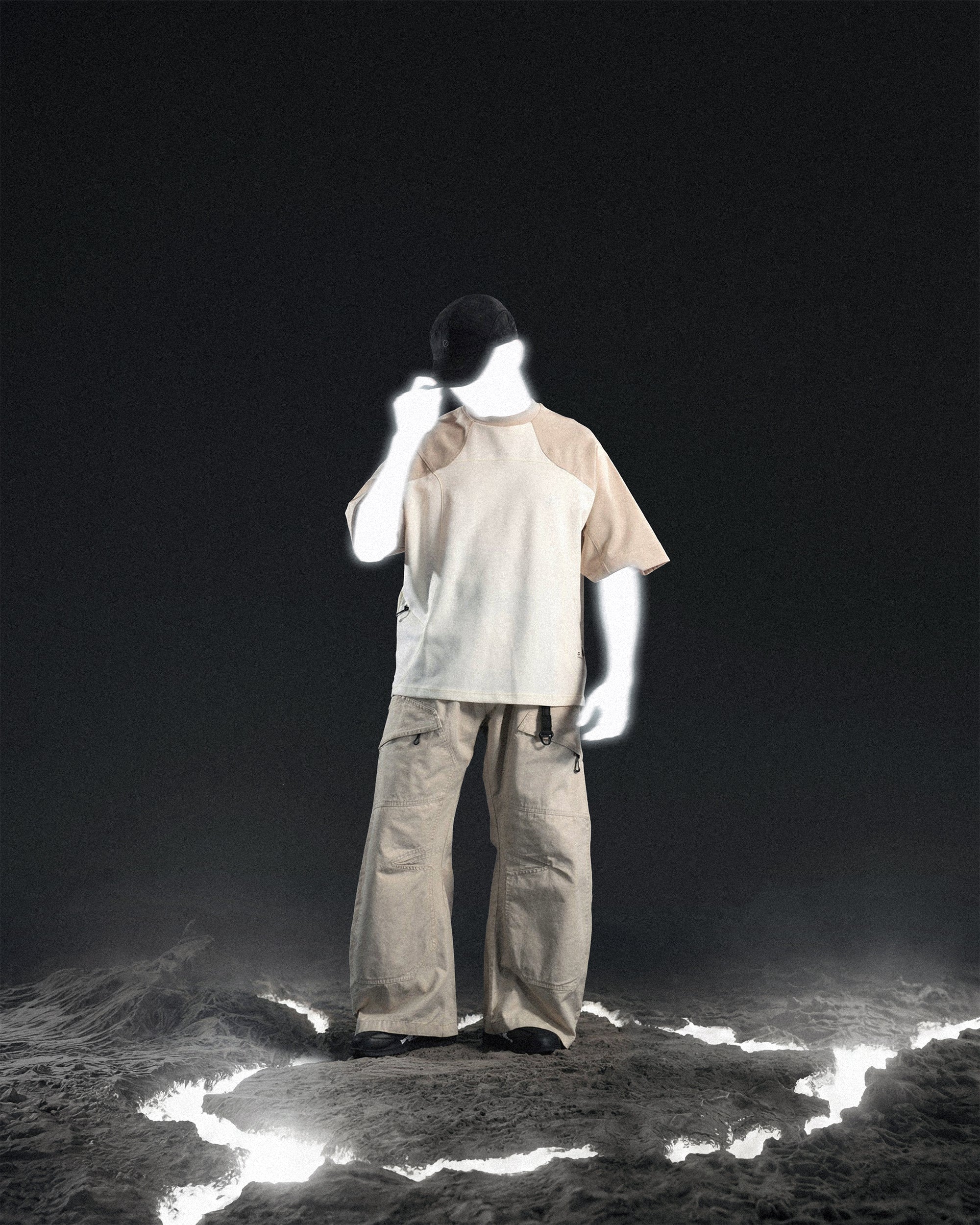 S26-PR-T2 / Panelled Light Tee (Sand)