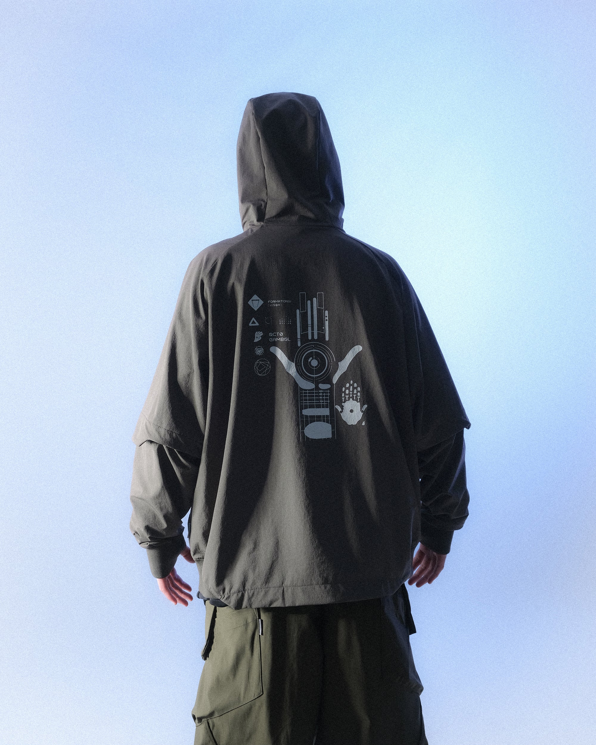 S1 A24-H-01 PixelPulse Visor Hoodies (Green)