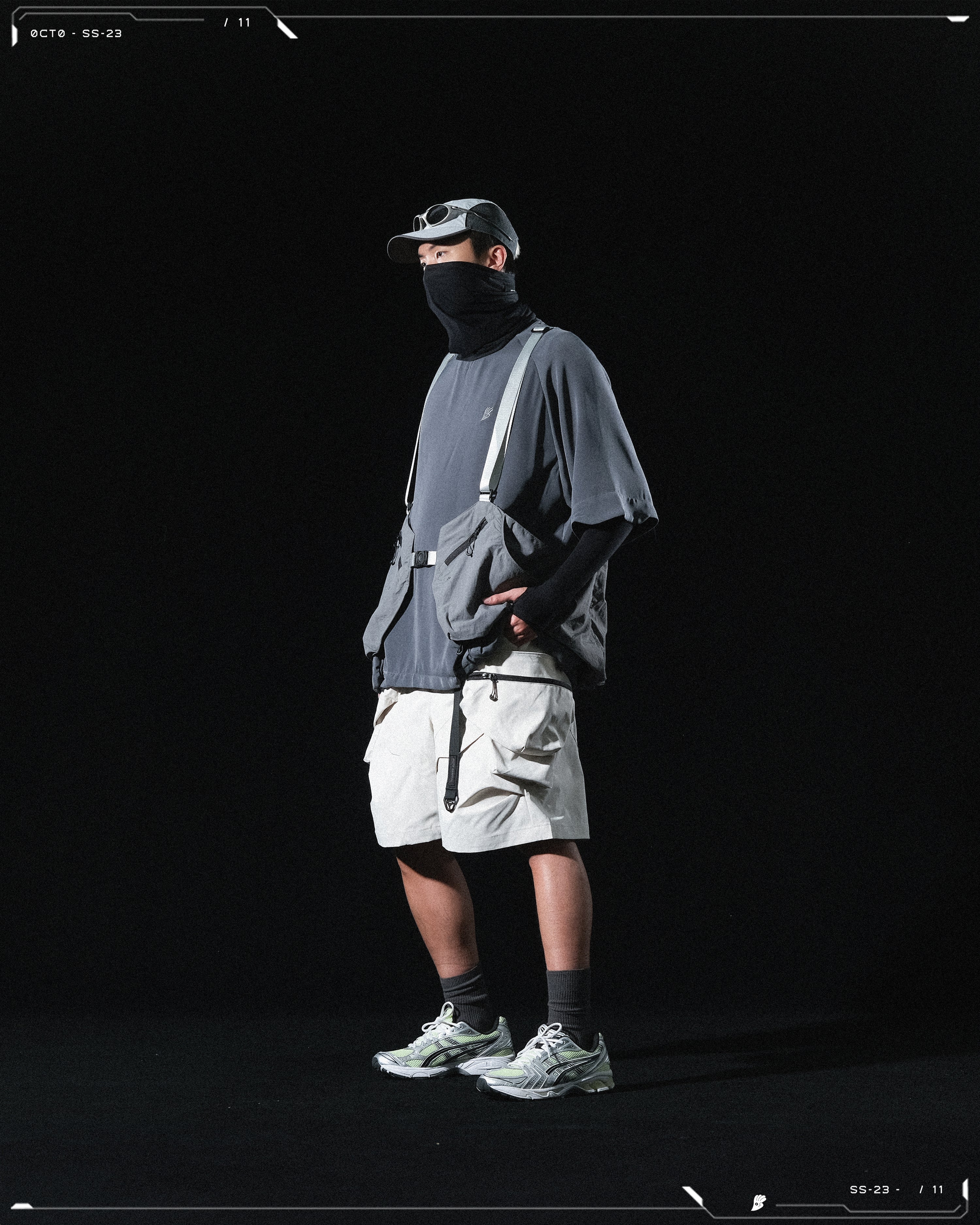 SS23 / 11 —  S23-068 Hollow Pocket Shorts (Ivory White)