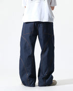 S26-SD3-P / Race Line Denim Pants (Navy)