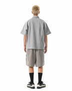S26-C1-T2 / Discrete Signal Zip Polo (Grey)