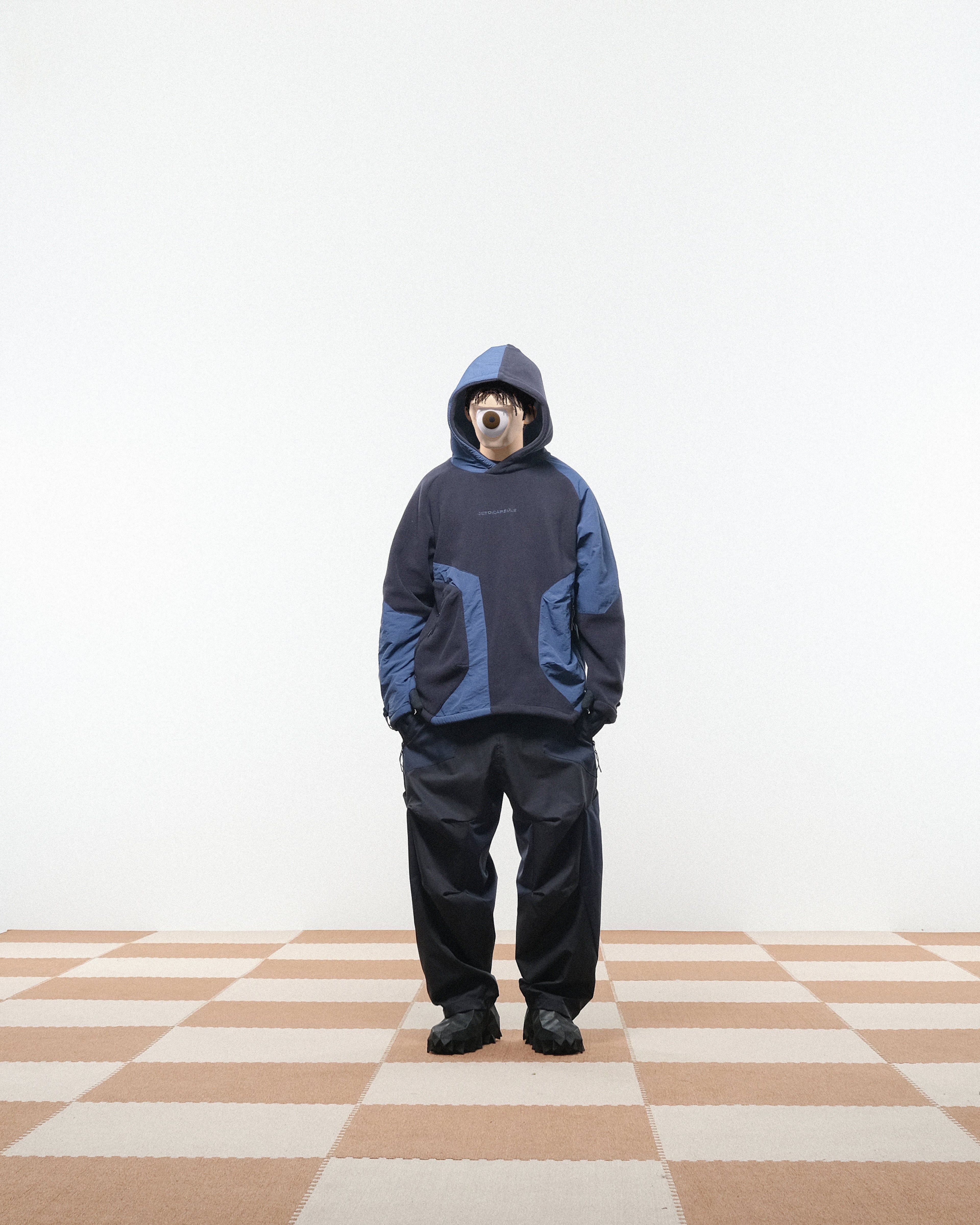 Capsule 02 / CST-123 Discrete Nylon Hoodies  (Navy)