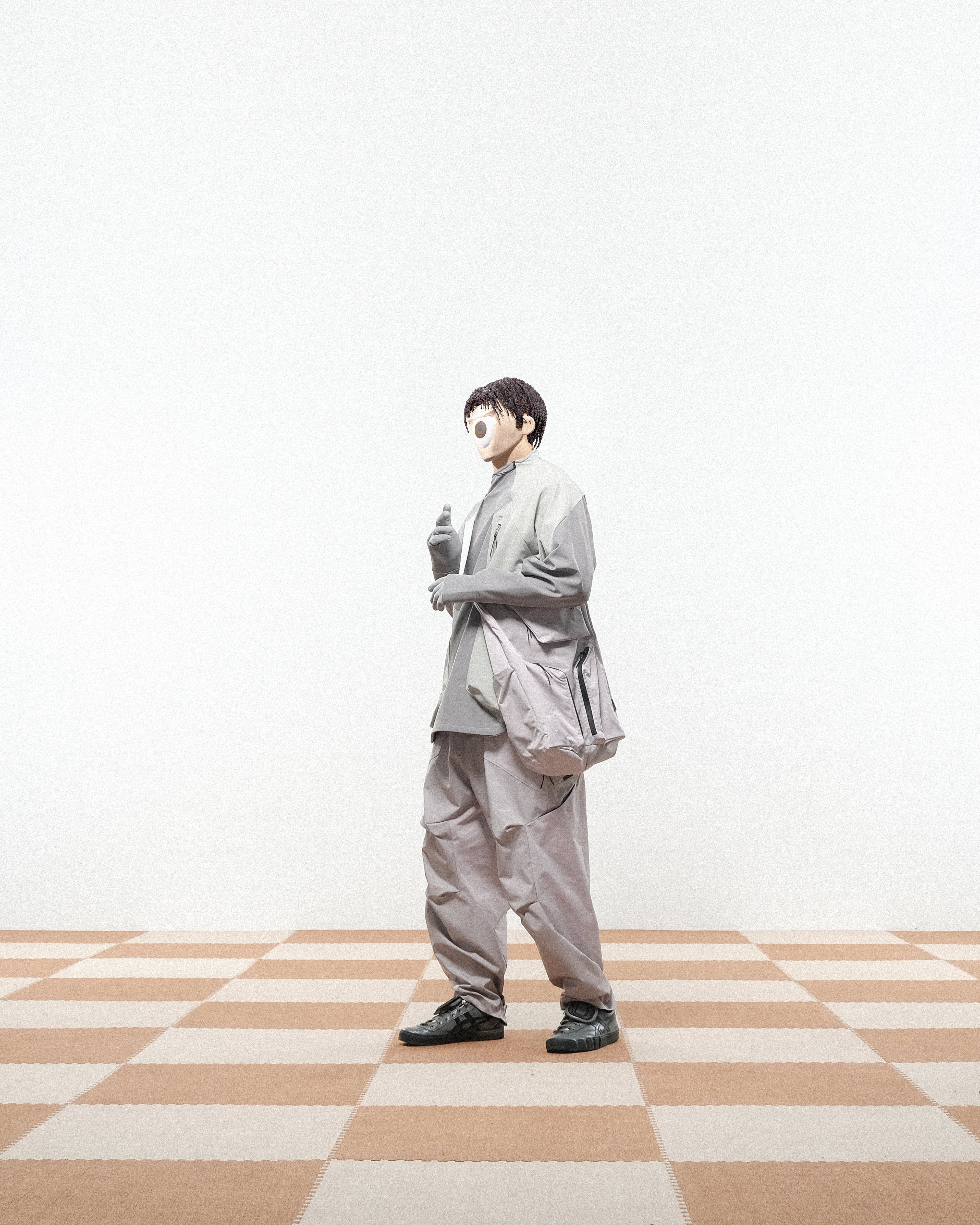 Capsule 02 / CST-122  Discrete Nylon Sweater  (Bright Grey)