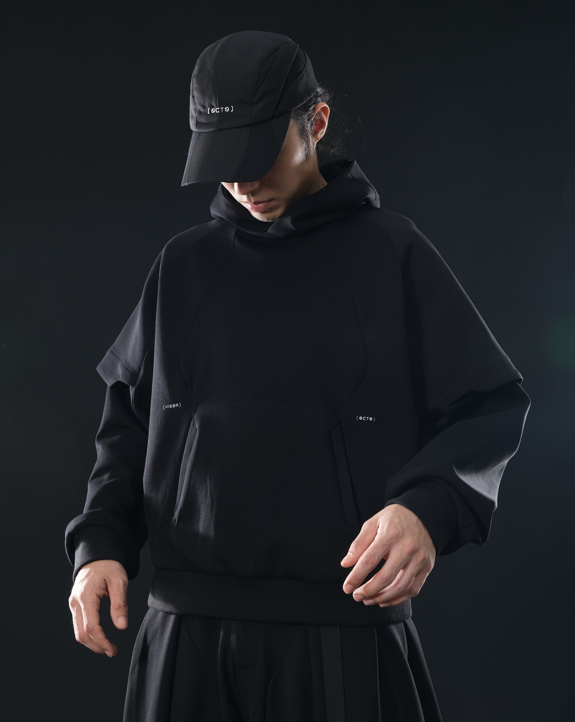 S1/ A25-H-01 Visor Hoodie (Black)