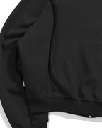 A26-PR-Z / Arc Seam Zip Hoodie (Black)