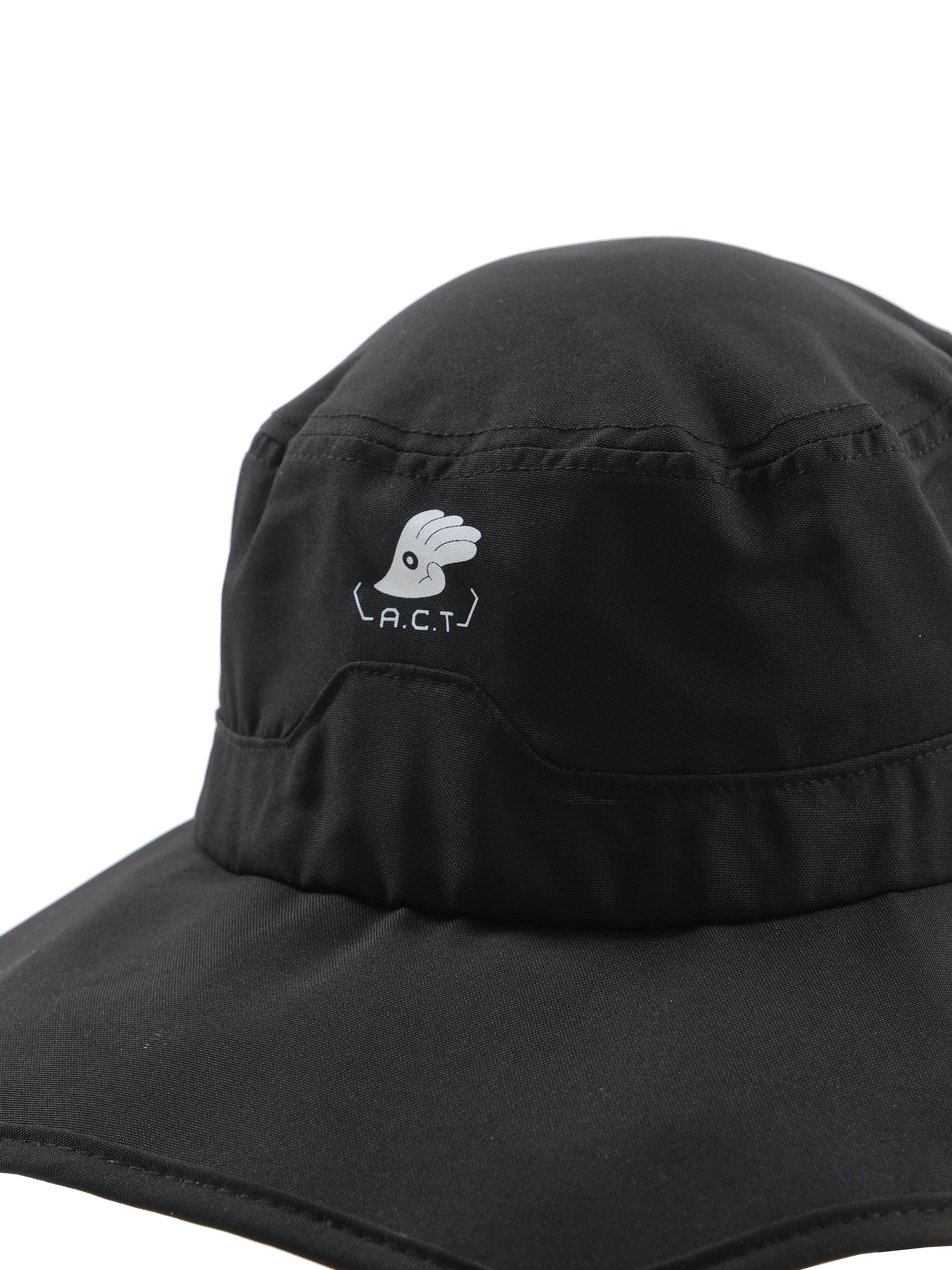 S24 / AH-05 (PP) A.C.T Octagon Bucket Hat (Black)