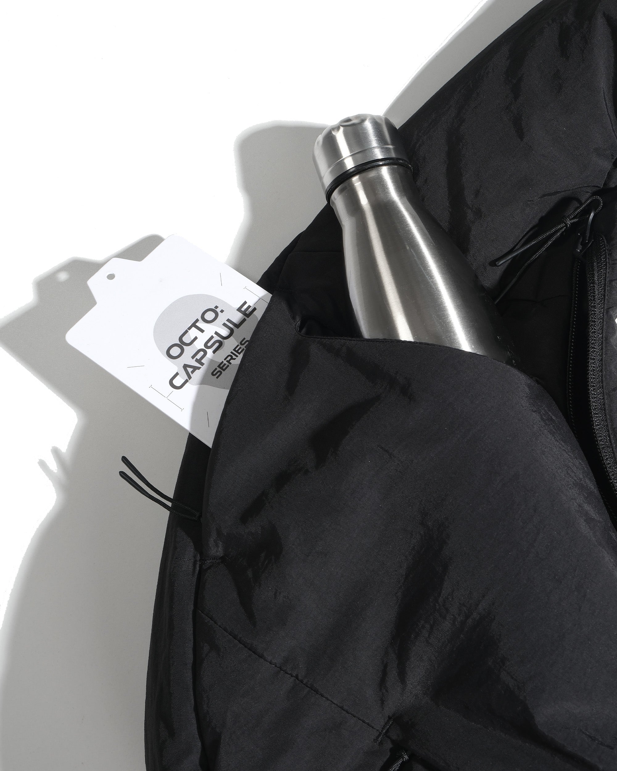 S26-C2-B / Offset Void Crescent Bag (Black)