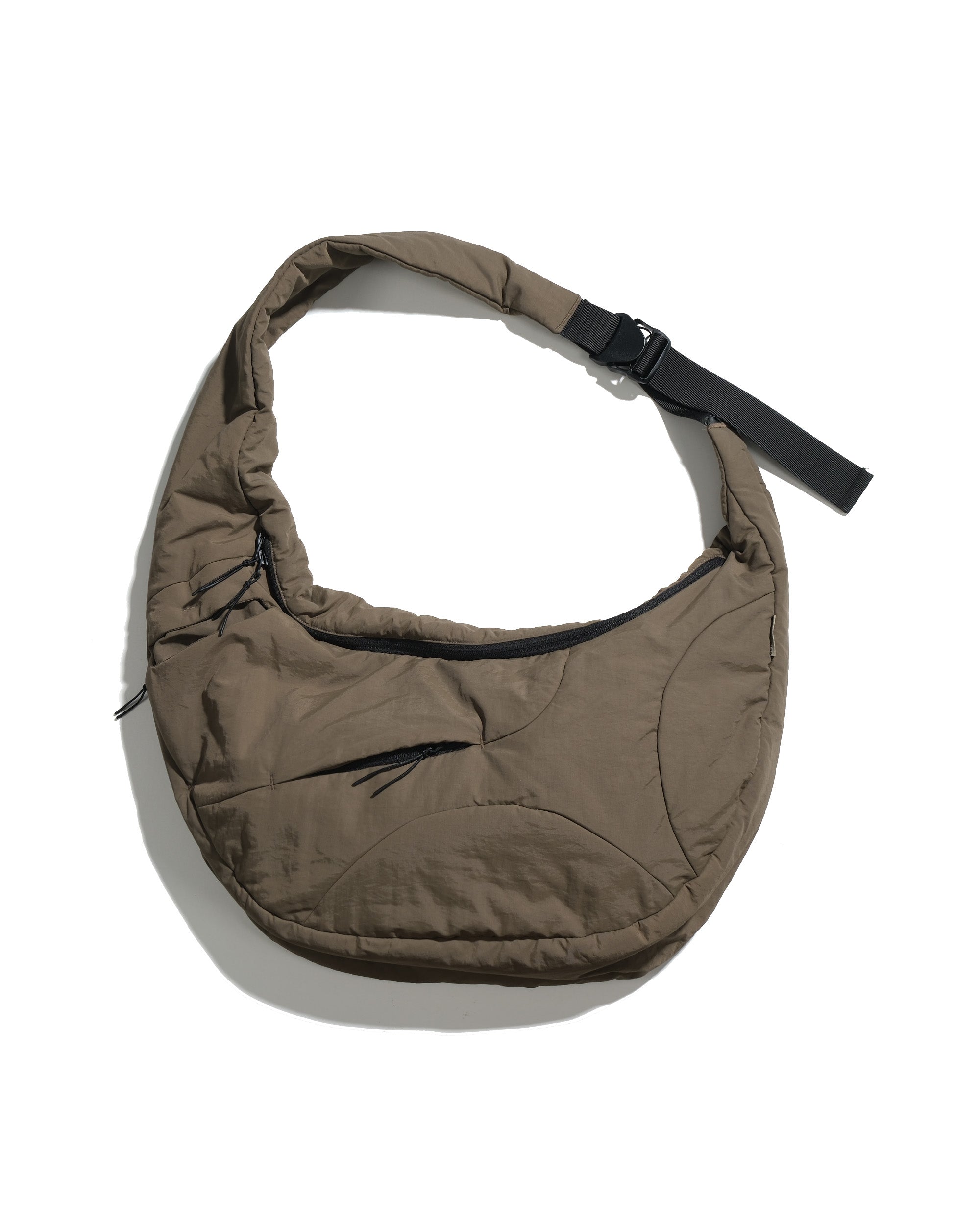 S26-C2-B / Offset Void Crescent Bag (Brown)