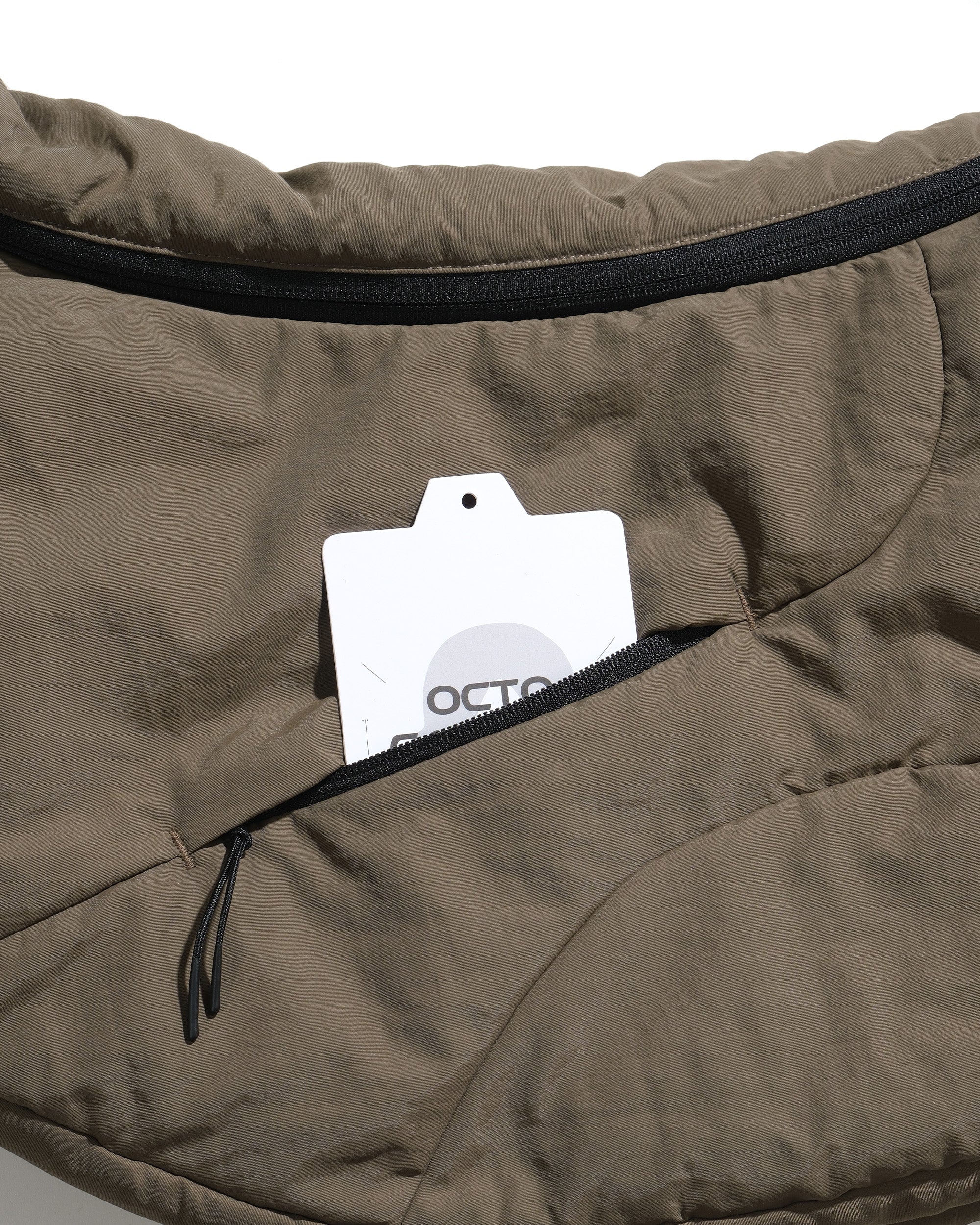 S26-C2-B / Offset Void Crescent Bag (Brown)