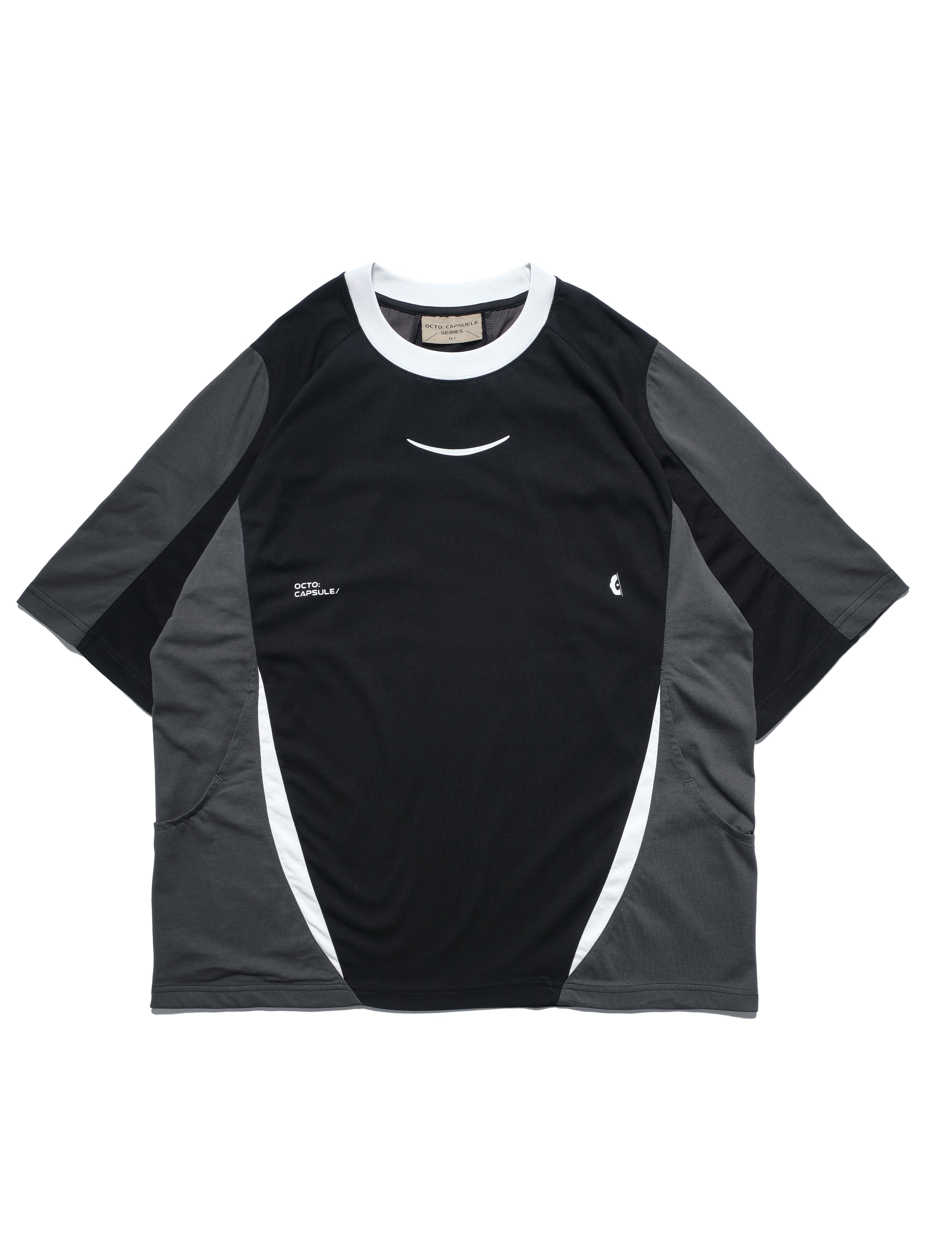 C1/ S25-C01-T2 Three combo T-shirt (Black)