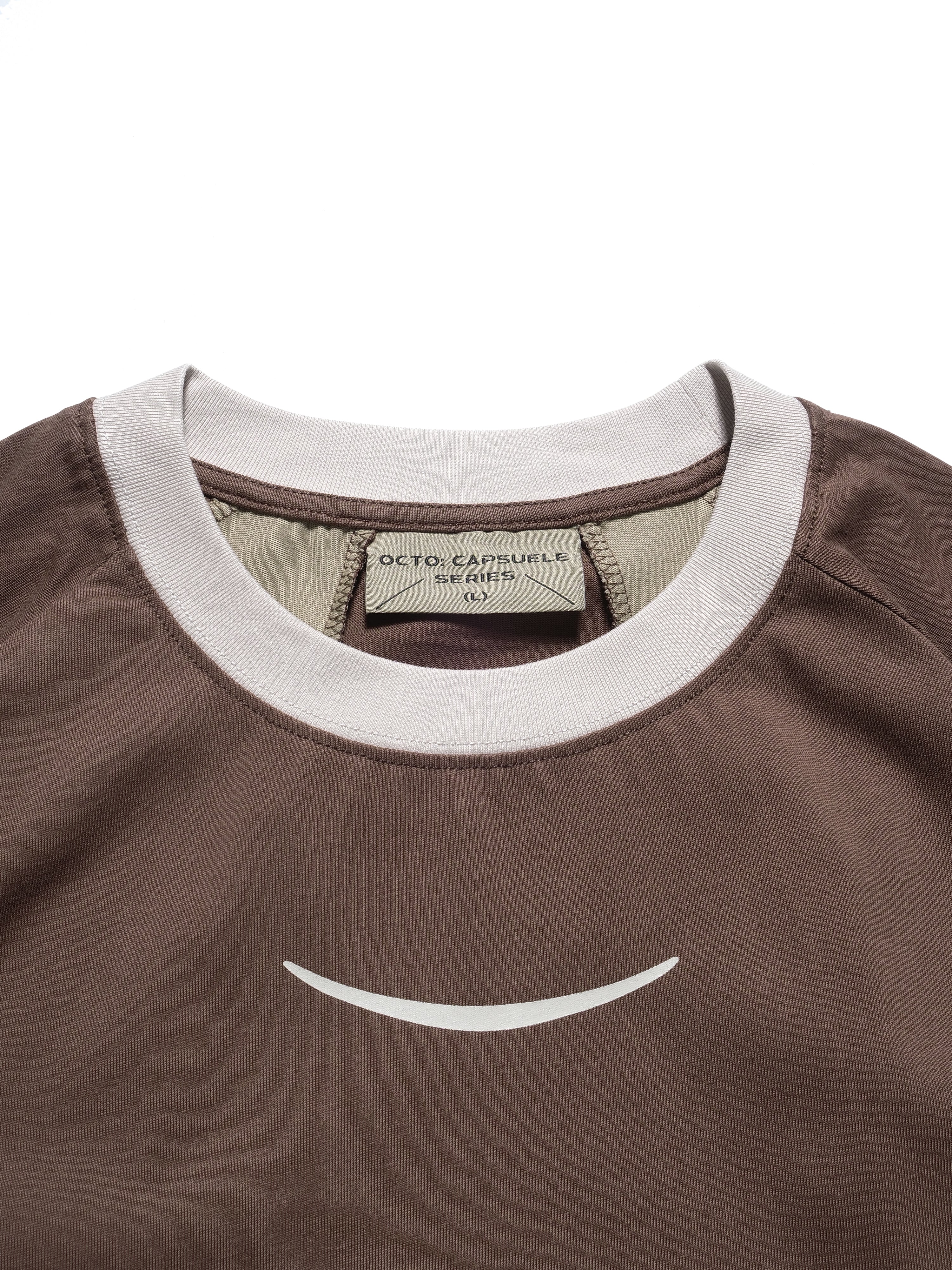 C1/ S25-C01-T2 Three combo T-shirt (Brown)