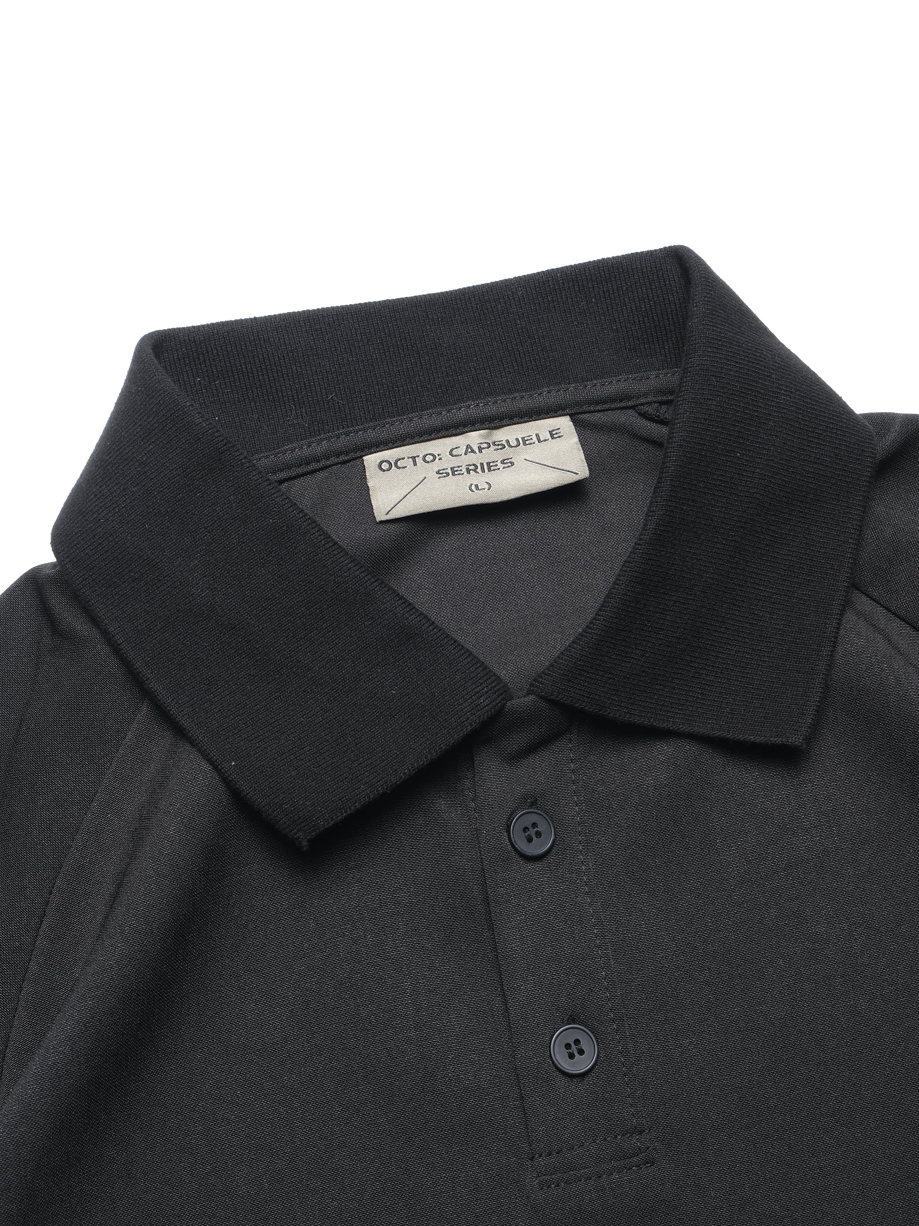 C3/ S25-C03-T Boxy Polo (Black)