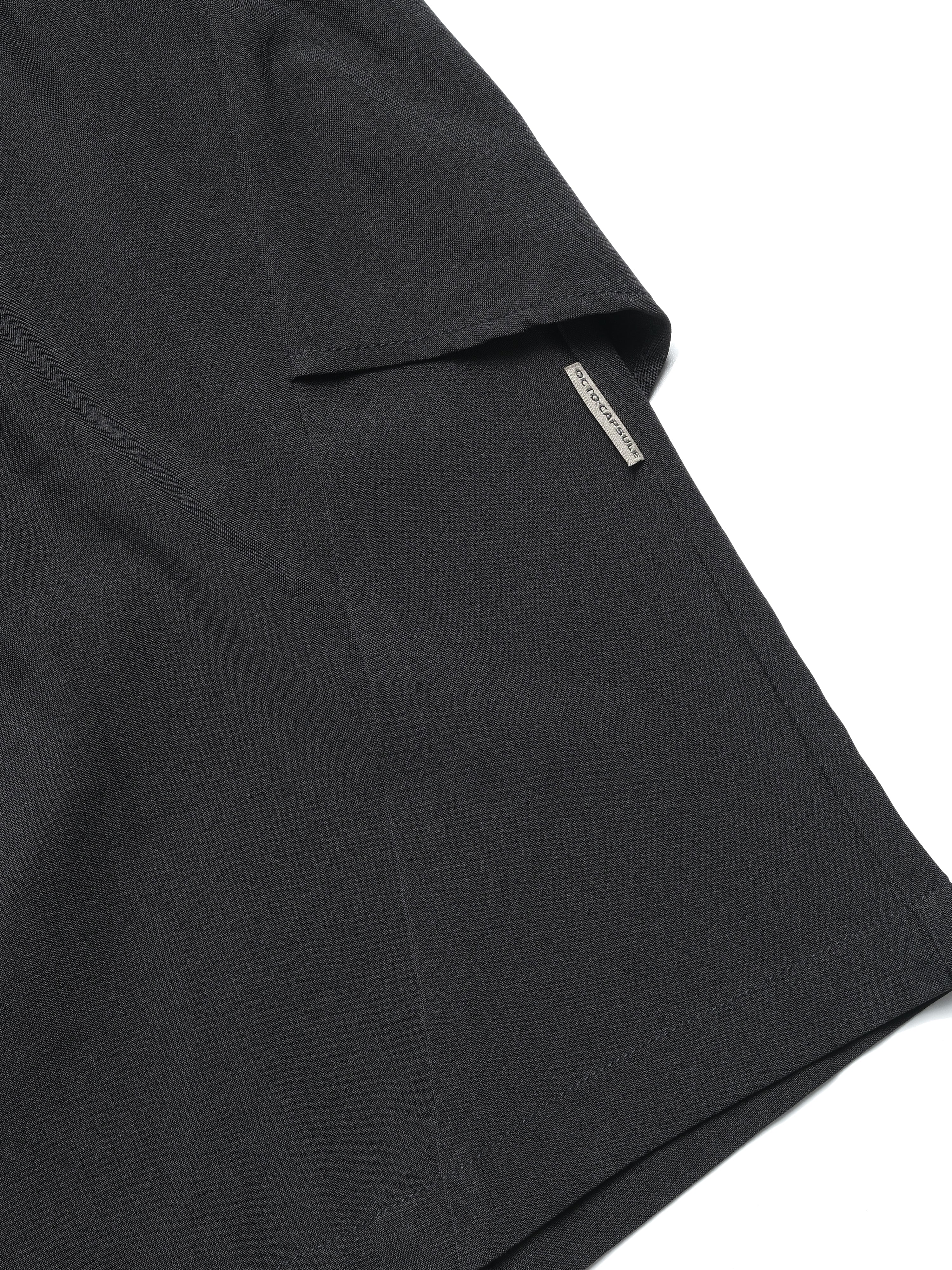 C3/ S25-C03-S Relaxed Fit Suit Shorts (Black)