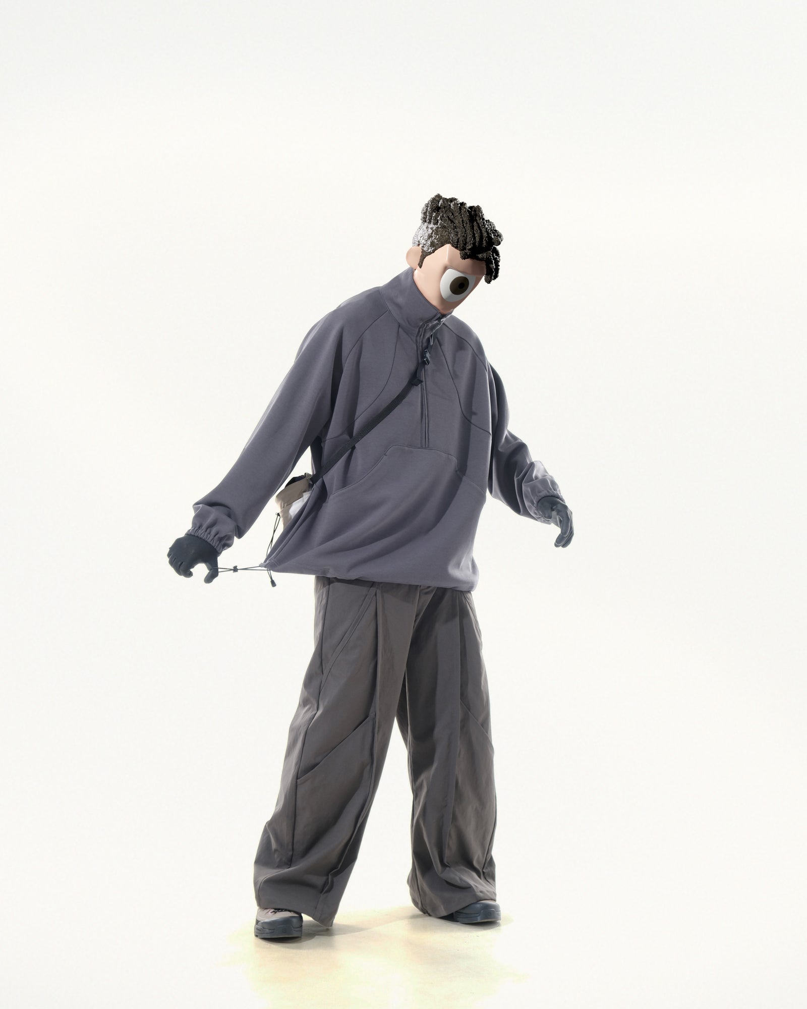 C2/ A25-C02-H Shifted Arc Pullover (Grey)