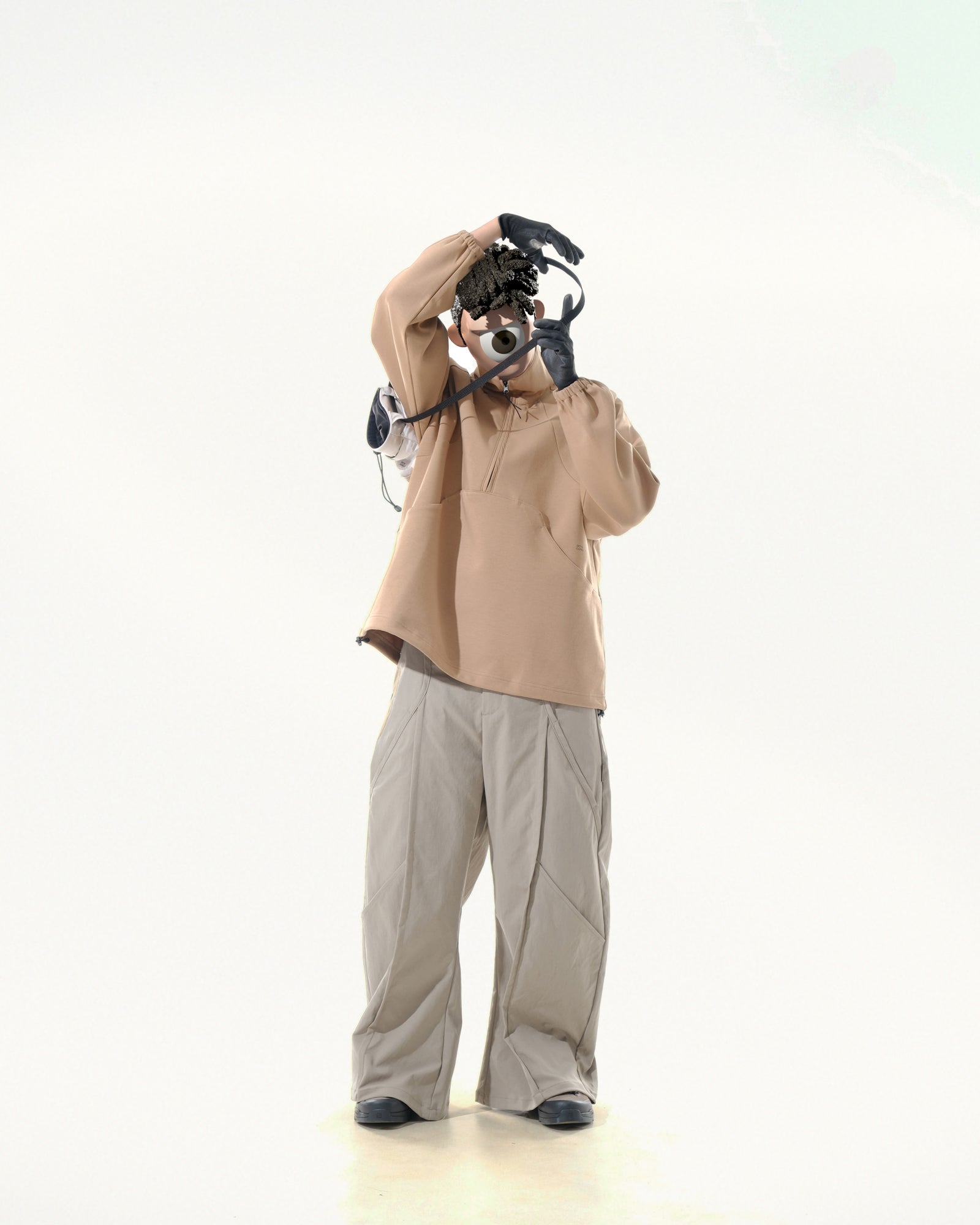 C2/ A25-C02-H Shifted Arc Pullover (Khaki)