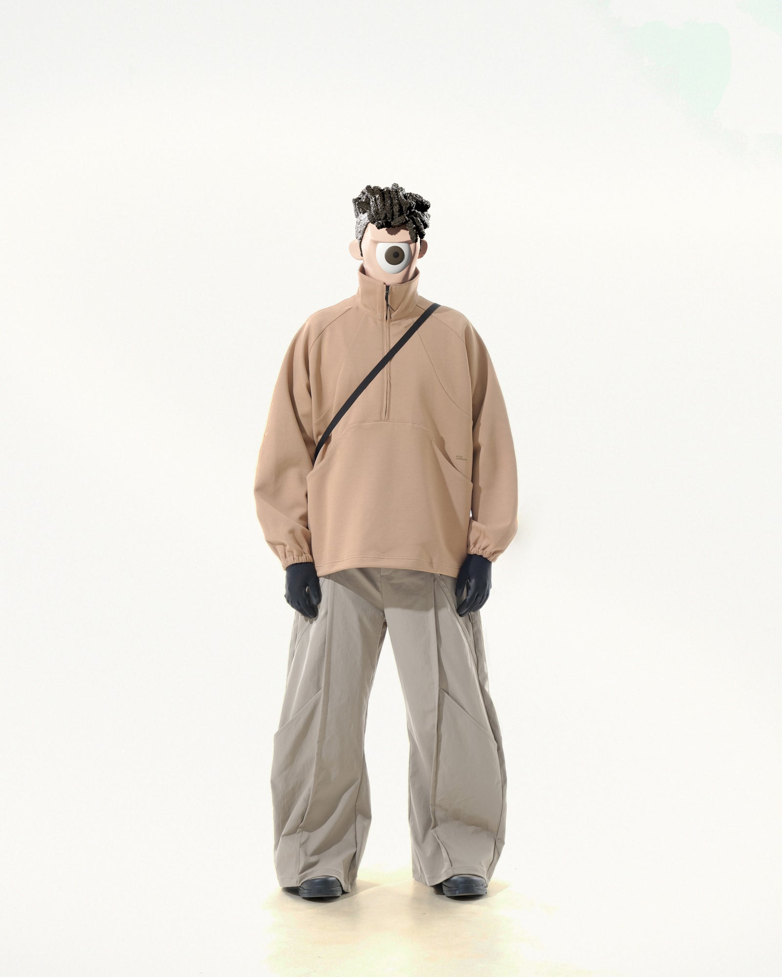 C2/ A25-C02-H Shifted Arc Pullover (Khaki)