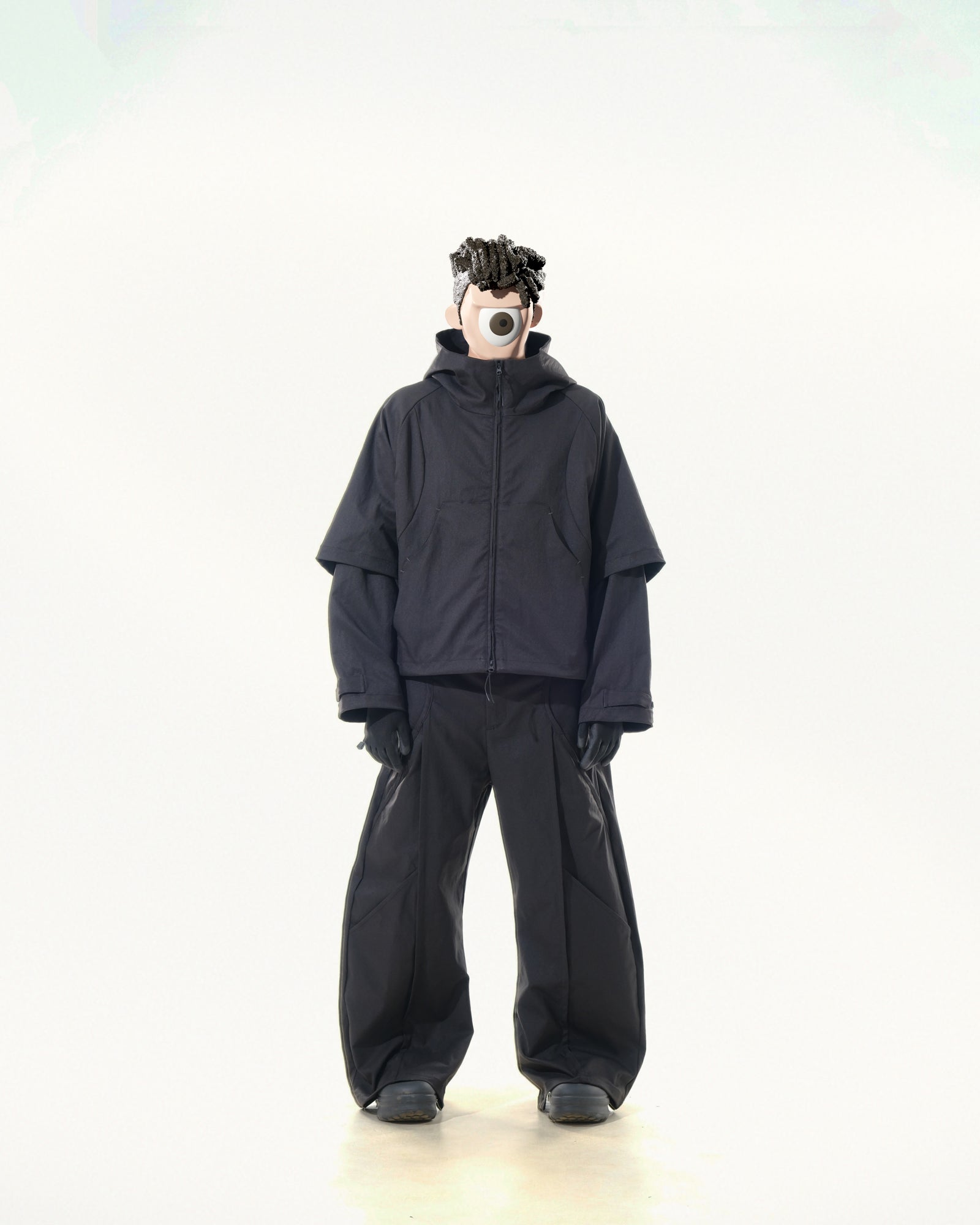 C2/ A25-C02-P Shifted Drift Wide Pants (Black)