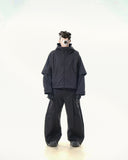 C2/ A25-C02-P Shifted Drift Wide Pants (Black)