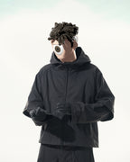 C2/ A25-C02-J Shifted Layered Jacket (Black)
