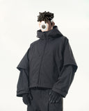 C2/ A25-C02-J Shifted Layered Jacket (Black)
