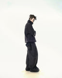 C2/ A25-C02-H Shifted Arc Pullover (Black)