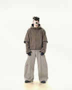 C2/ A25-C02-J Shifted Layered Jacket (Brown)