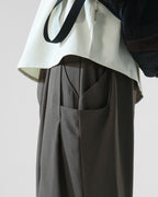 C3/ S25-C03-P Relaxed Fit Suit Pants (Brown)
