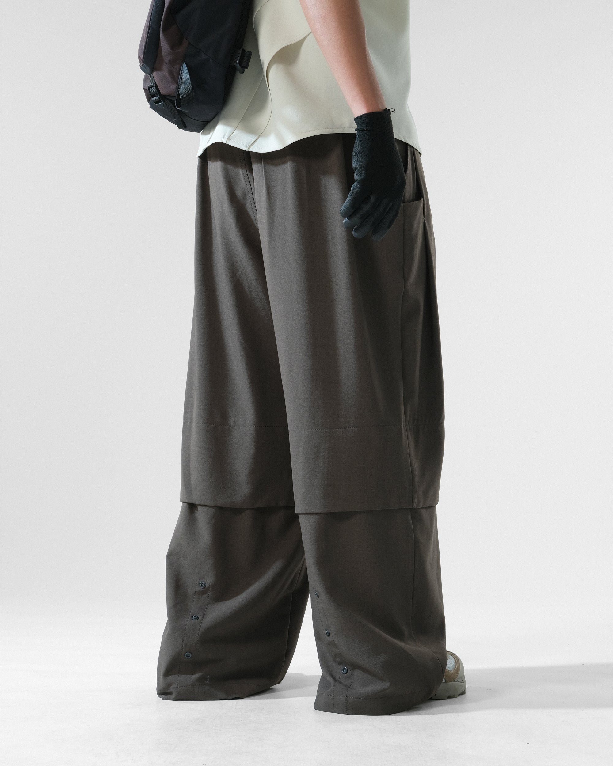 C3/ S25-C03-P Relaxed Fit Suit Pants (Brown)