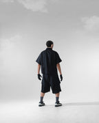 C3/ S25-C03-S Relaxed Fit Suit Shorts (Black)