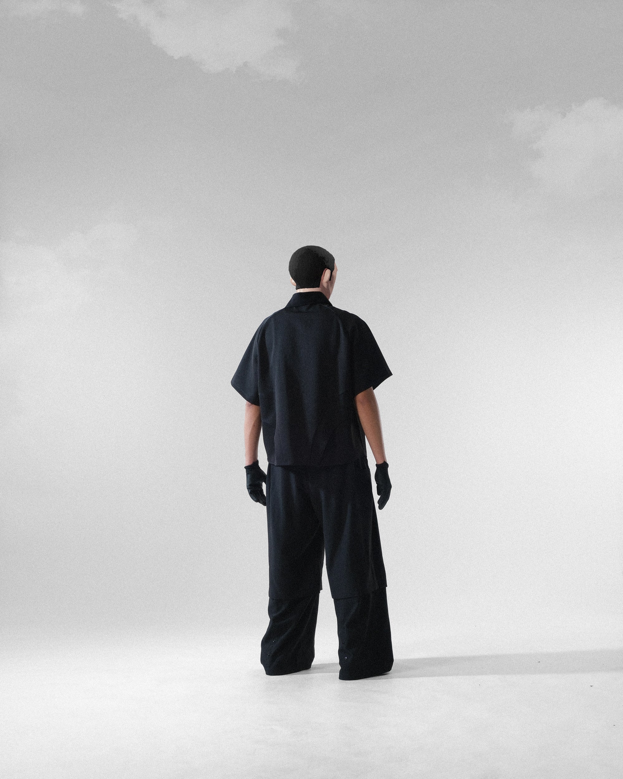 C3/ S25-C03-T Boxy Polo (Black)