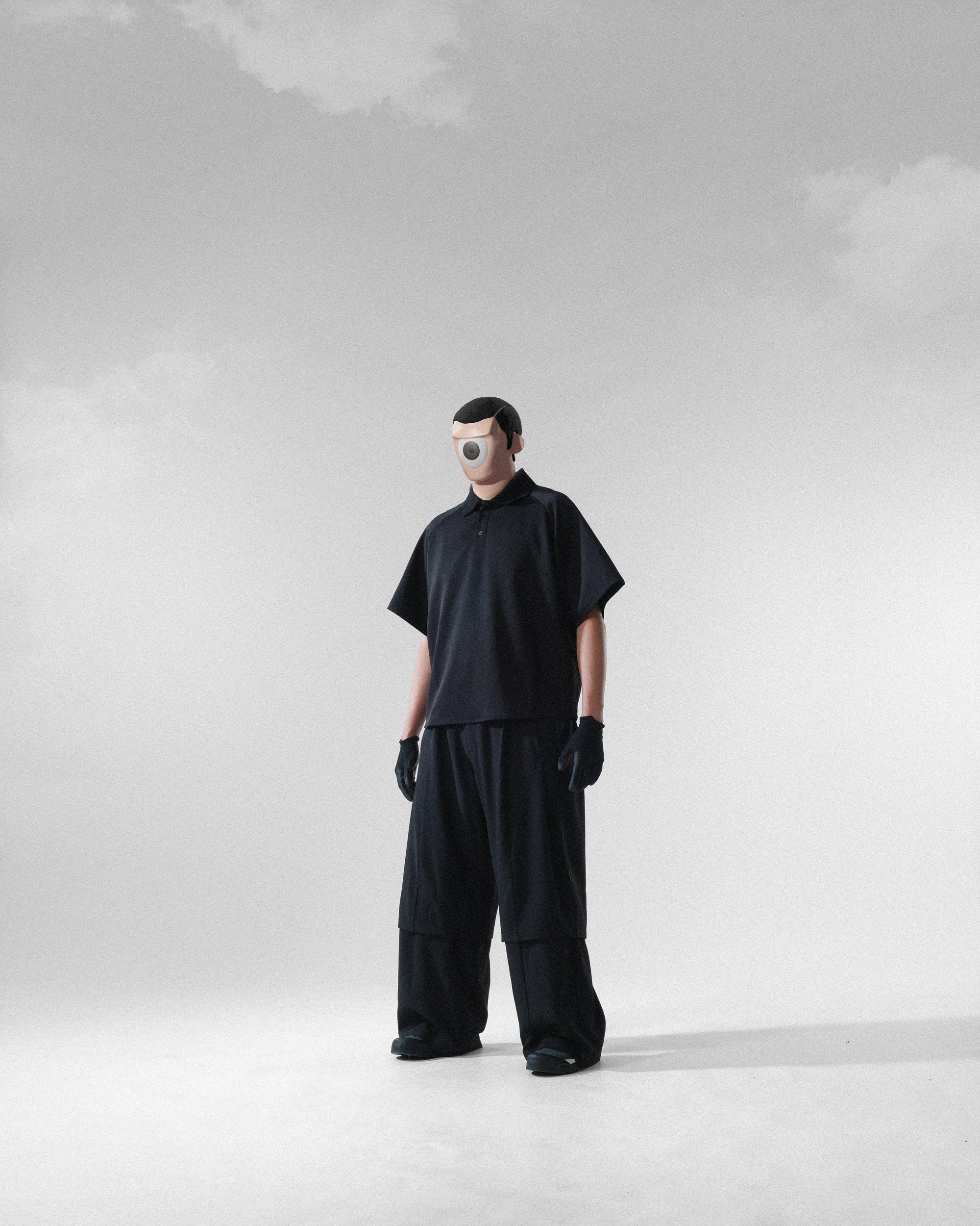 C3/ S25-C03-T Boxy Polo (Black)