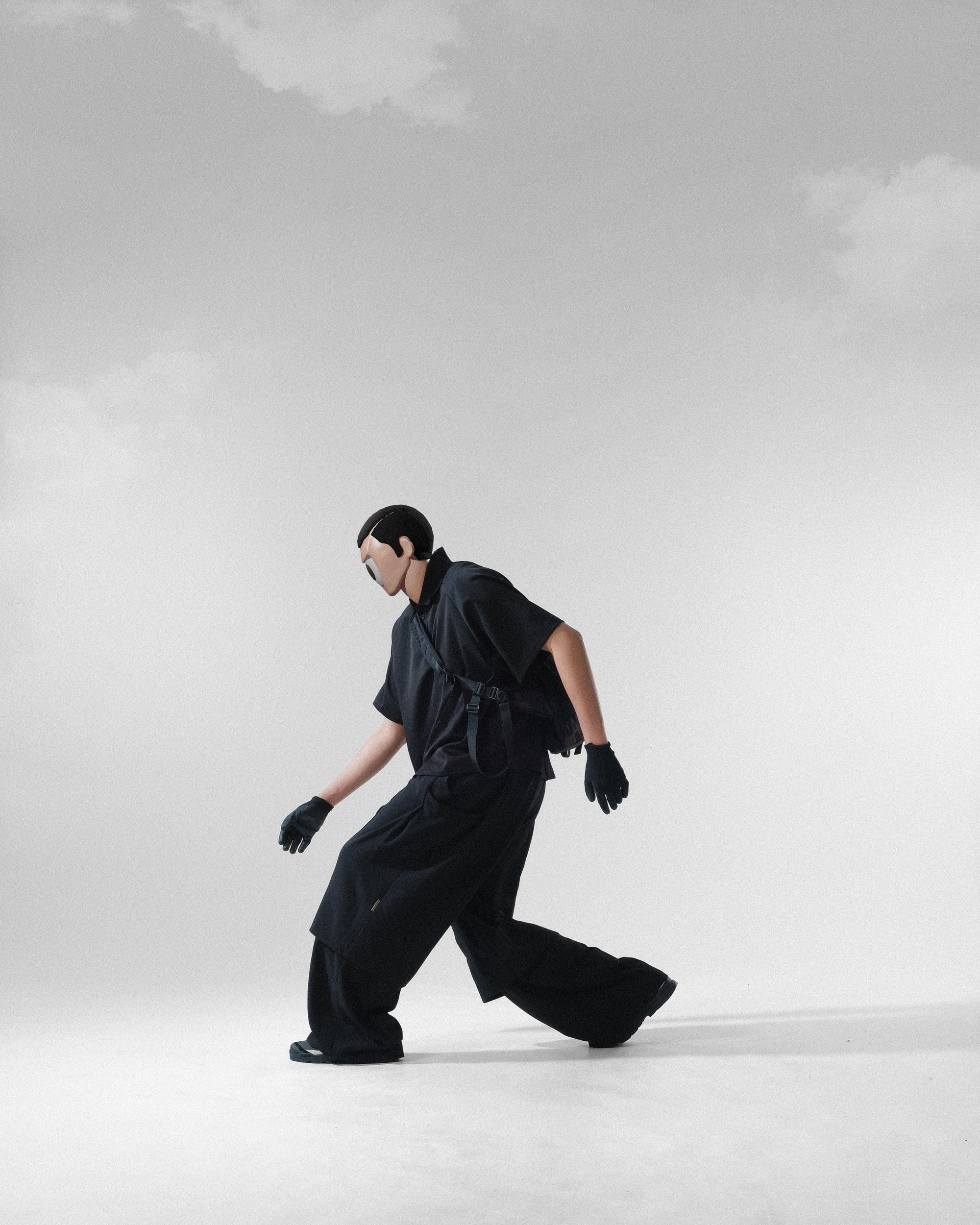 C3/ S25-C03-P Relaxed Fit Suit Pants (Black)