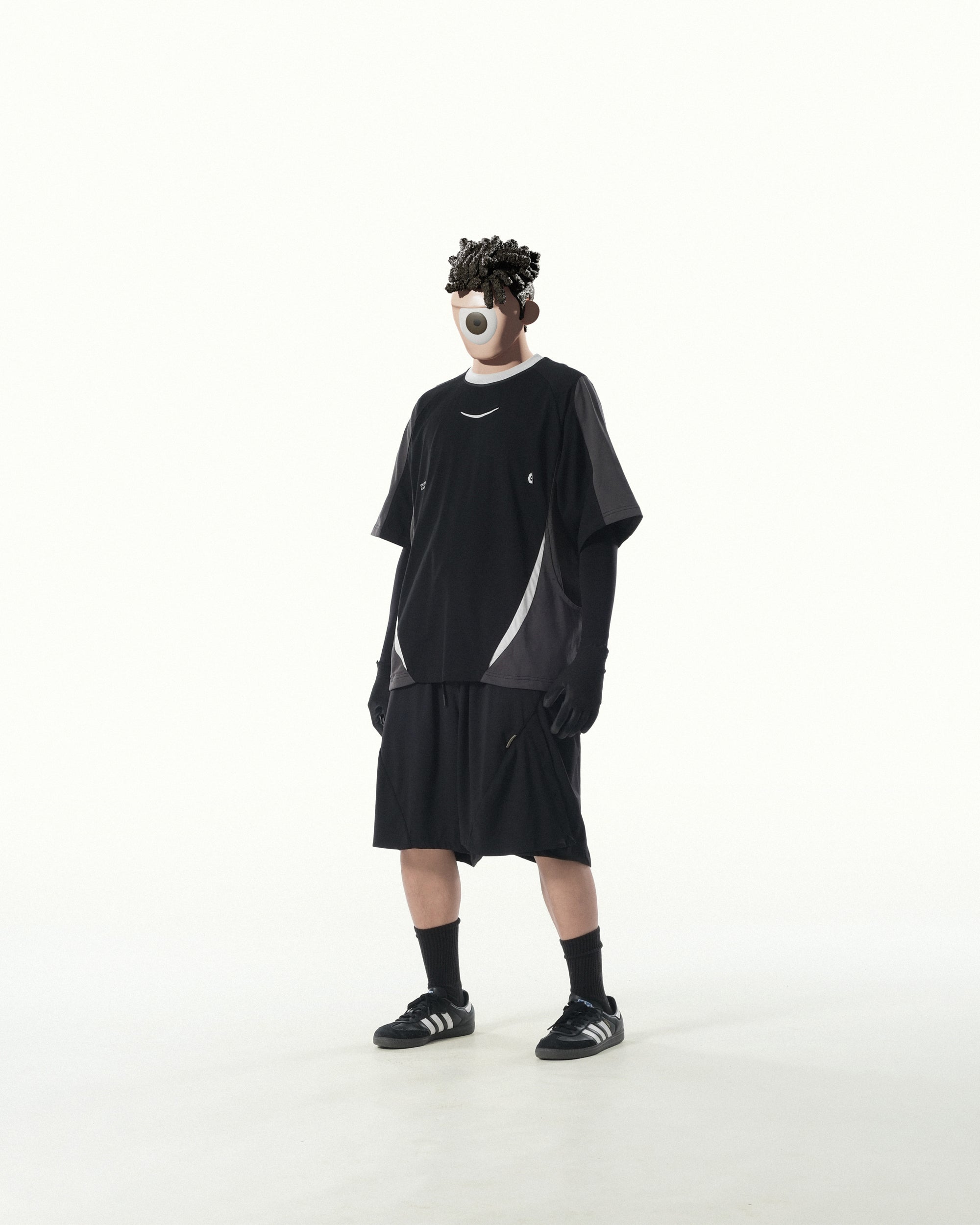 C1/ S25-C01-T2 Three combo T-shirt (Black)