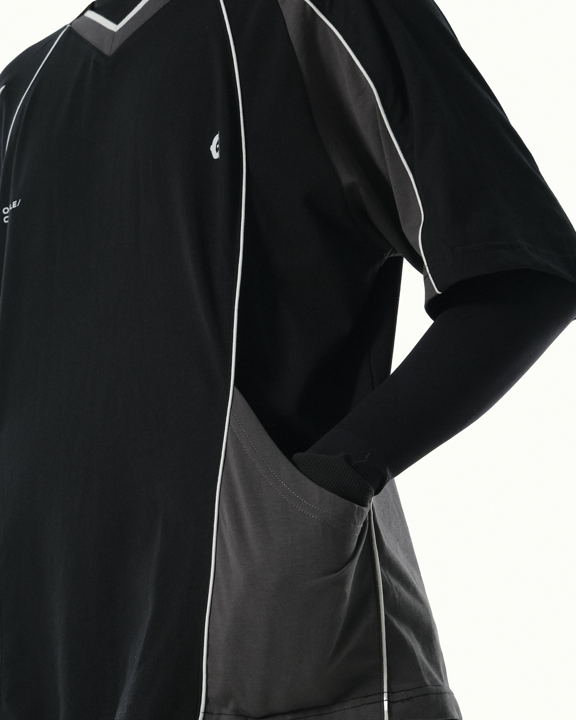 C1/ S25-C01-T1 Three combo sport polo (Black)