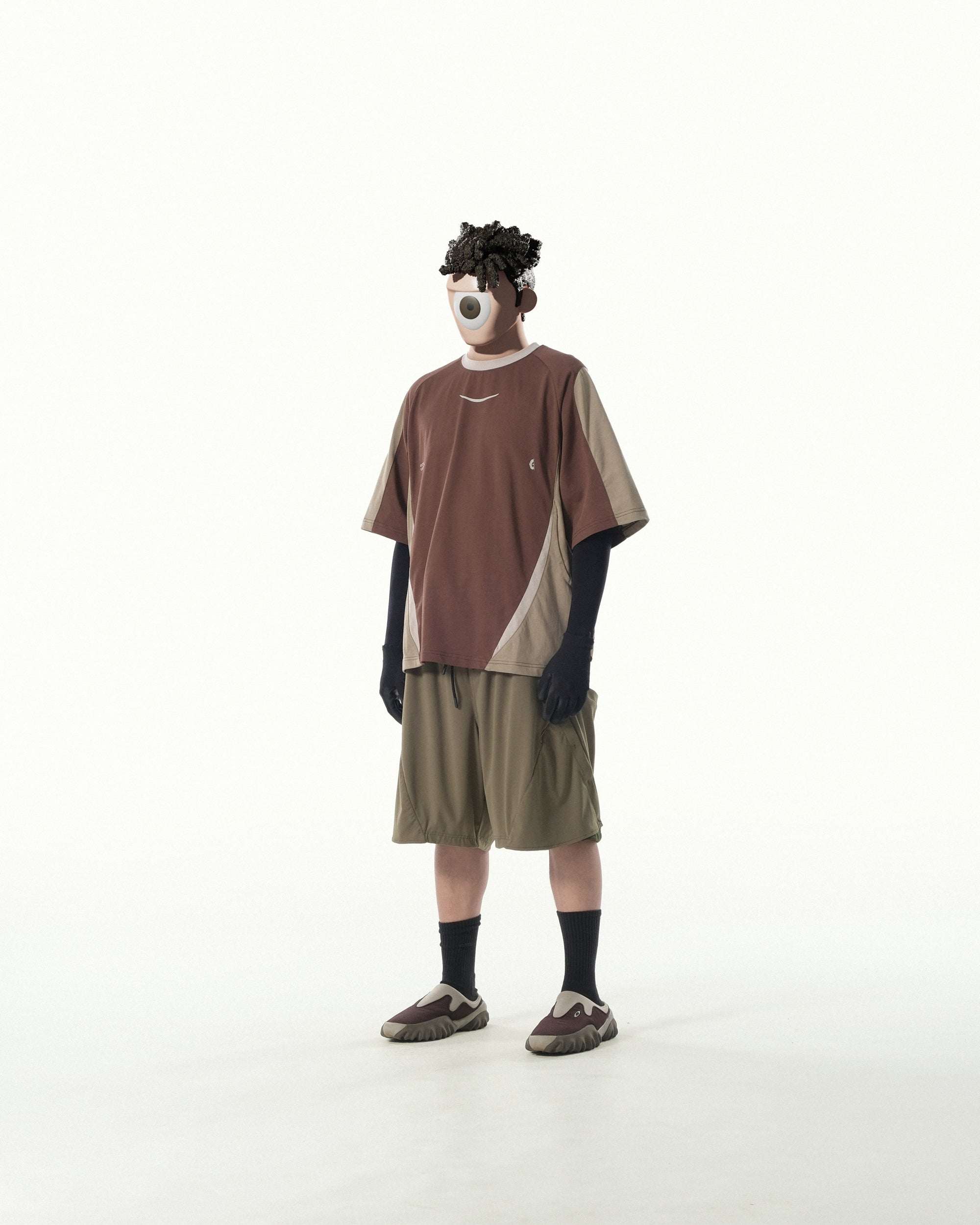 C1/ S25-C01-S Breathable sport shorts (Sand Green)