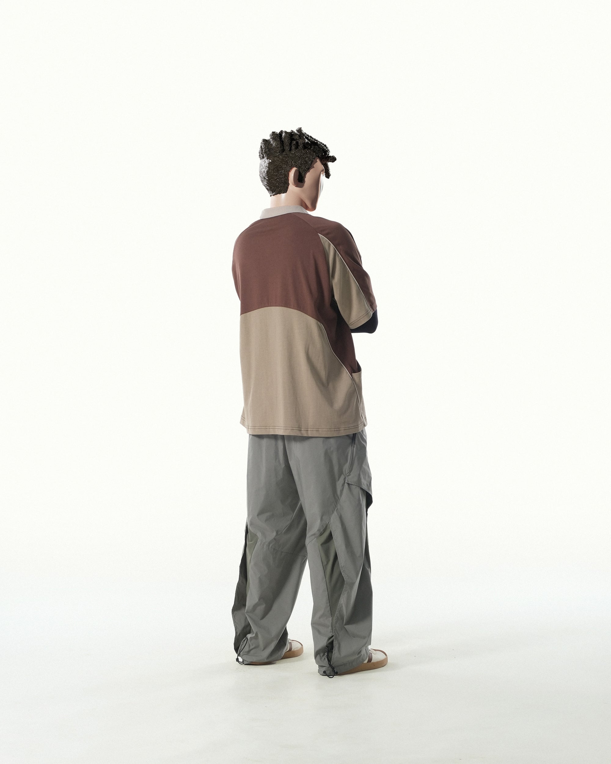 C1/ S25-C01-T1 Three combo sport polo (Brown)