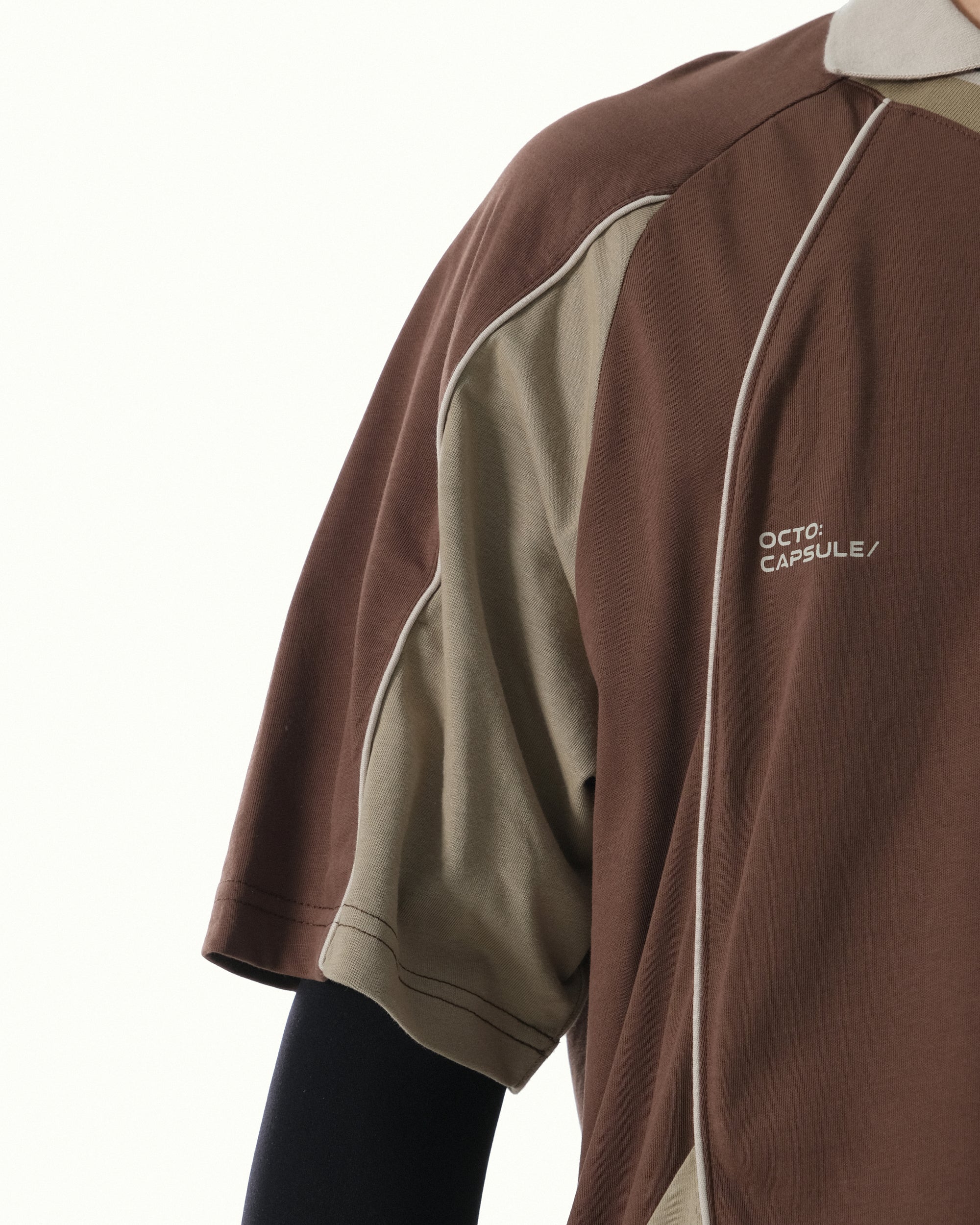 C1/ S25-C01-T1 Three combo sport polo (Brown)