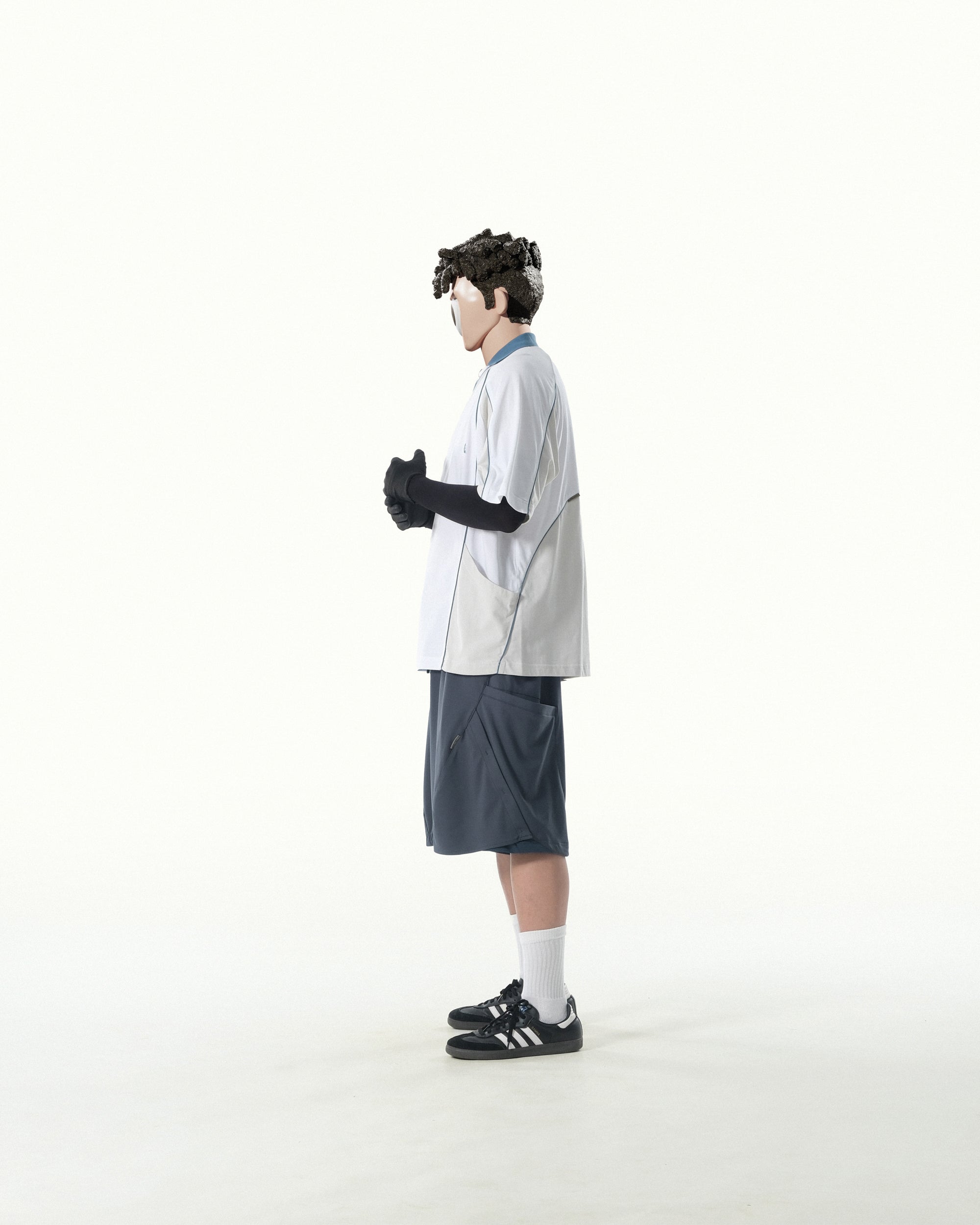 C1/ S25-C01-T1 Three combo sport polo (White)