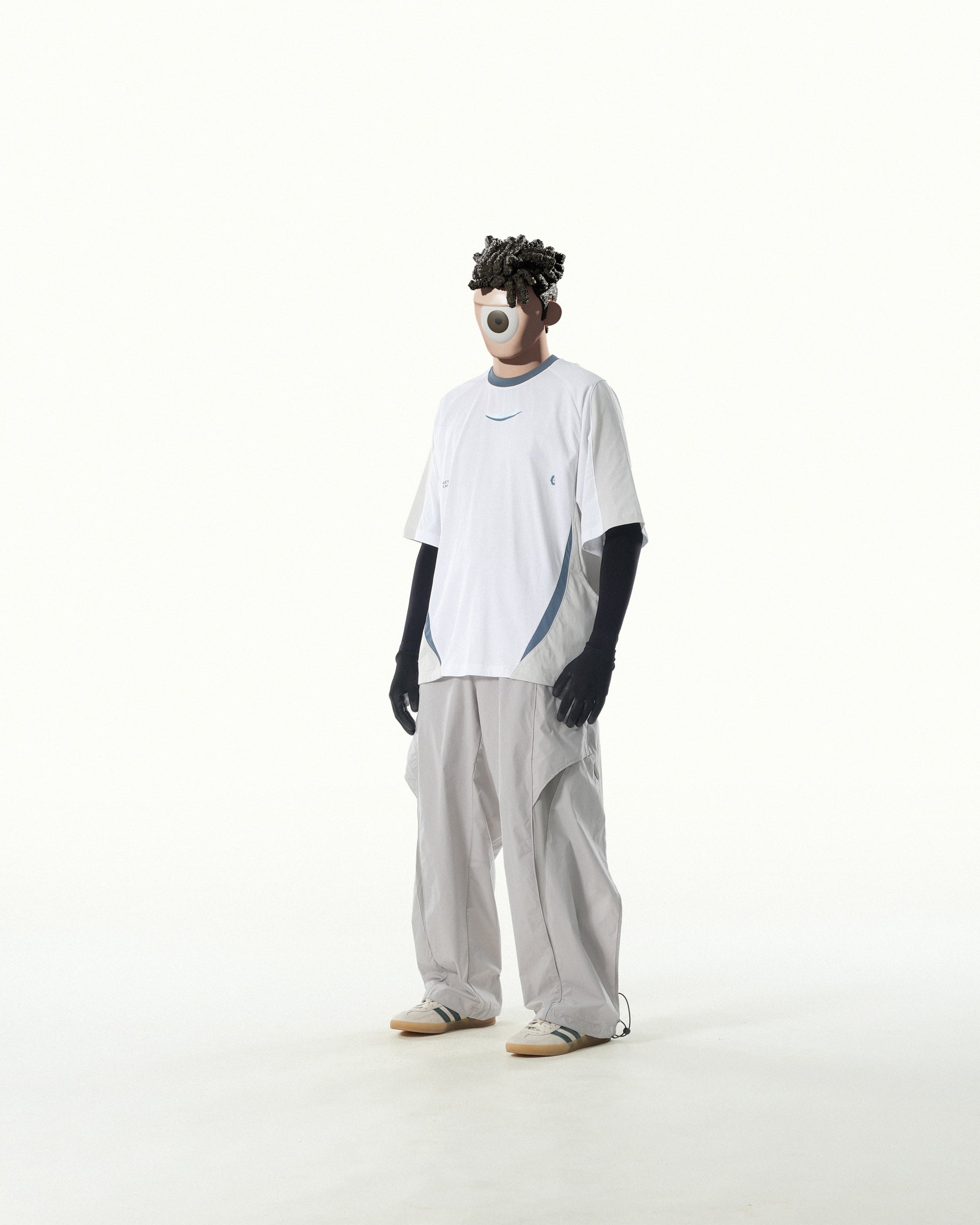 C1/ S25-C01-T2 Three combo T-shirt (White)