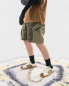 S24 / C-02-S  ROAM Curved Shorts (Khaki Green)