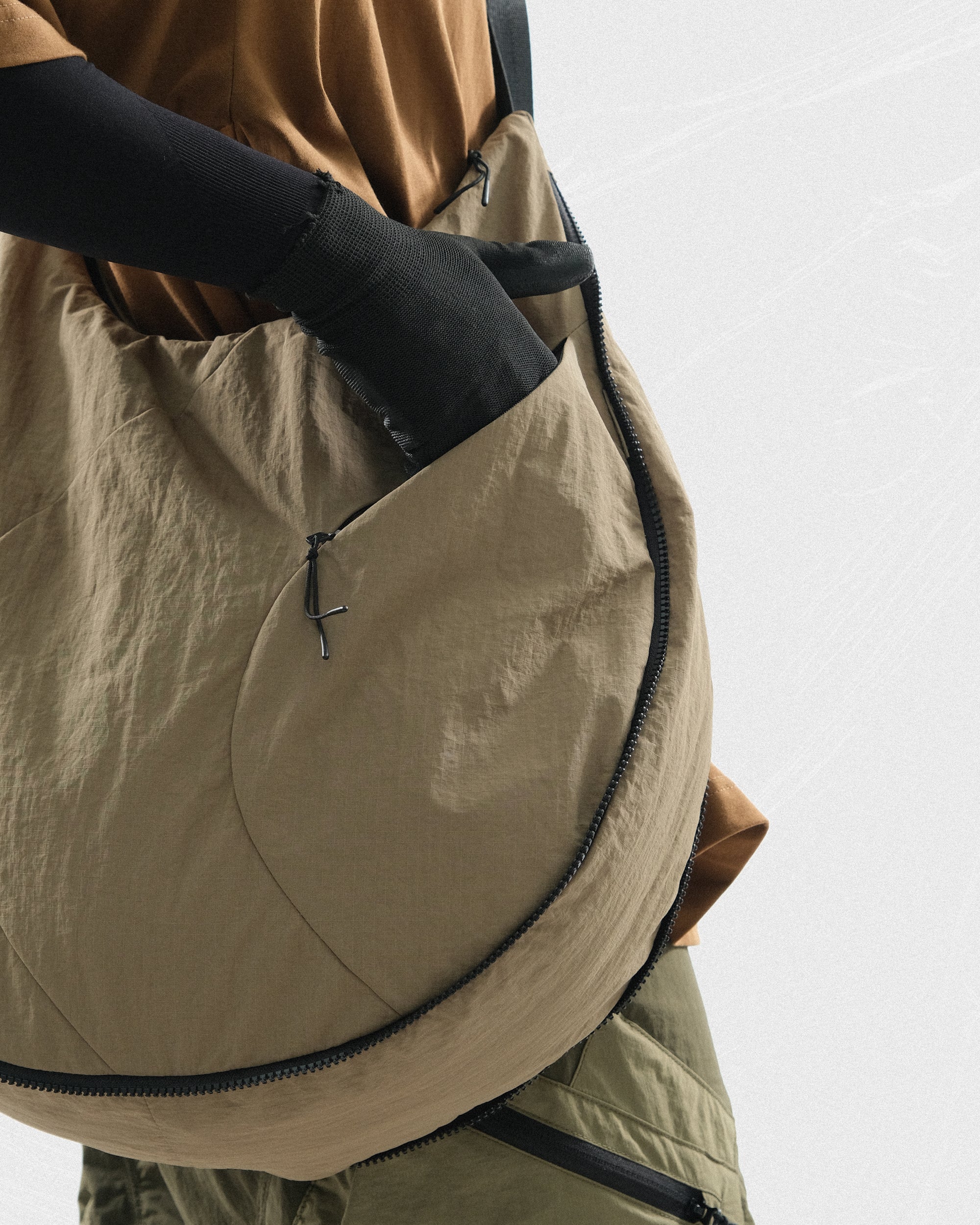 S24 / C-02-B  ROAM Curved Crossbody Bag (Brown)