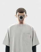 S24  / C-02-T2   ROAM Henry Collar T-shirt  (Light Grey)