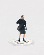 S24  / C-02-T2   ROAM Henry Collar T-shirt  (Black)