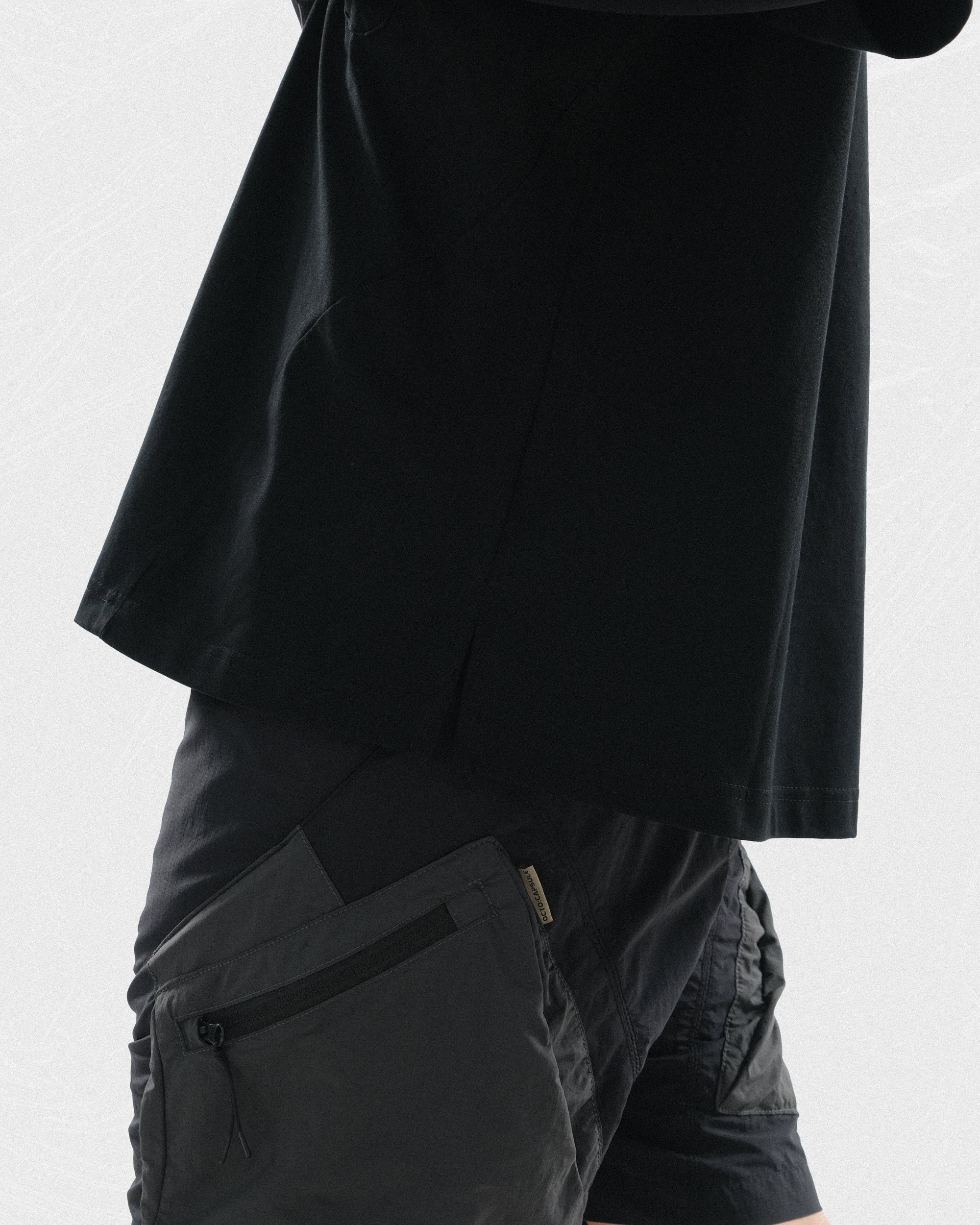 S24  / C-02-T2   ROAM Henry Collar T-shirt  (Black)
