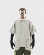 S24  / C-02-ST  ROAM Curved Bowling Shirt  (Stone Khaki)