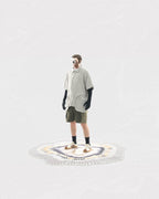 S24  / C-02-ST  ROAM Curved Bowling Shirt  (Stone Khaki)