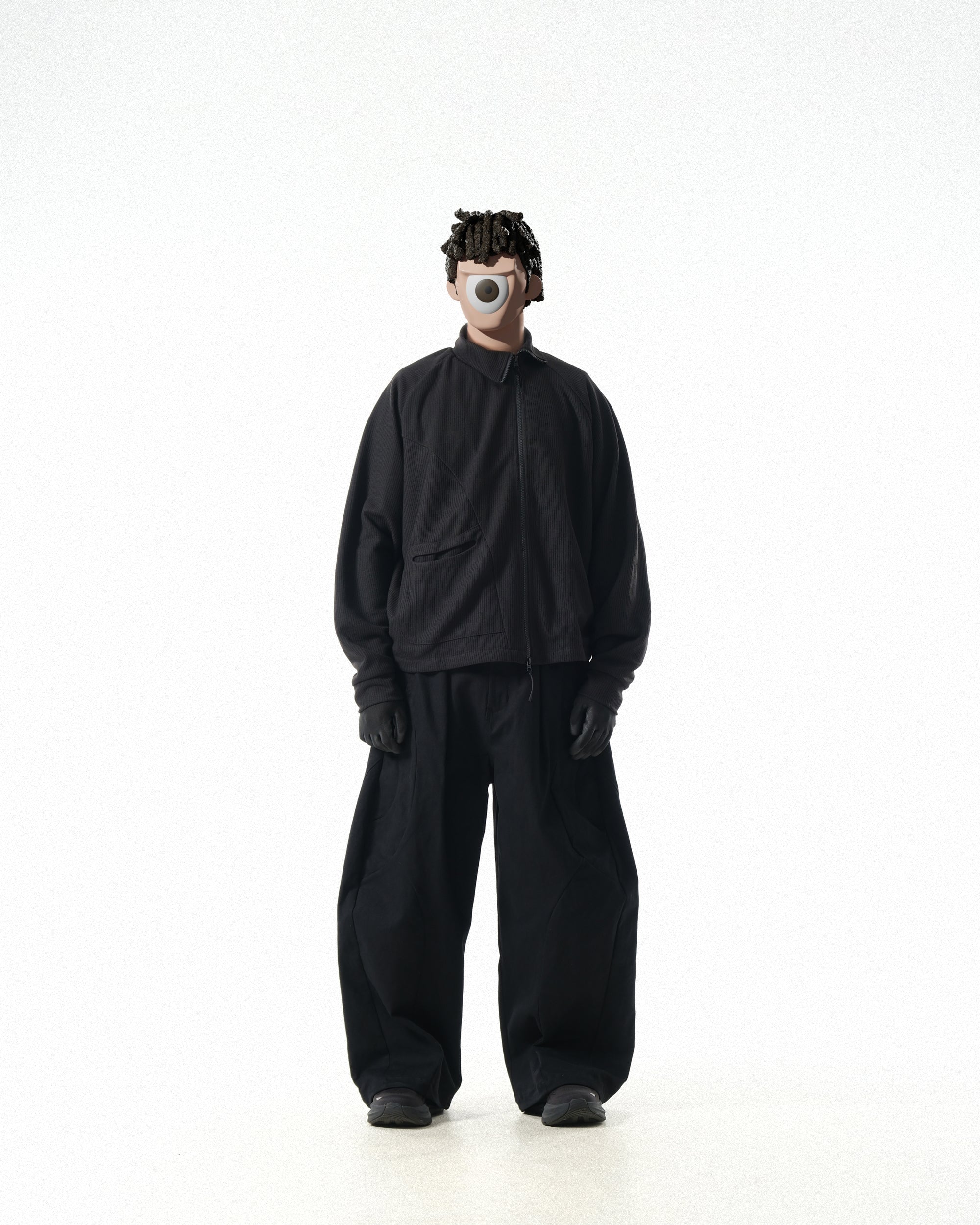 C1/ A25-C01-J Flow stand zip Jacket (Black)
