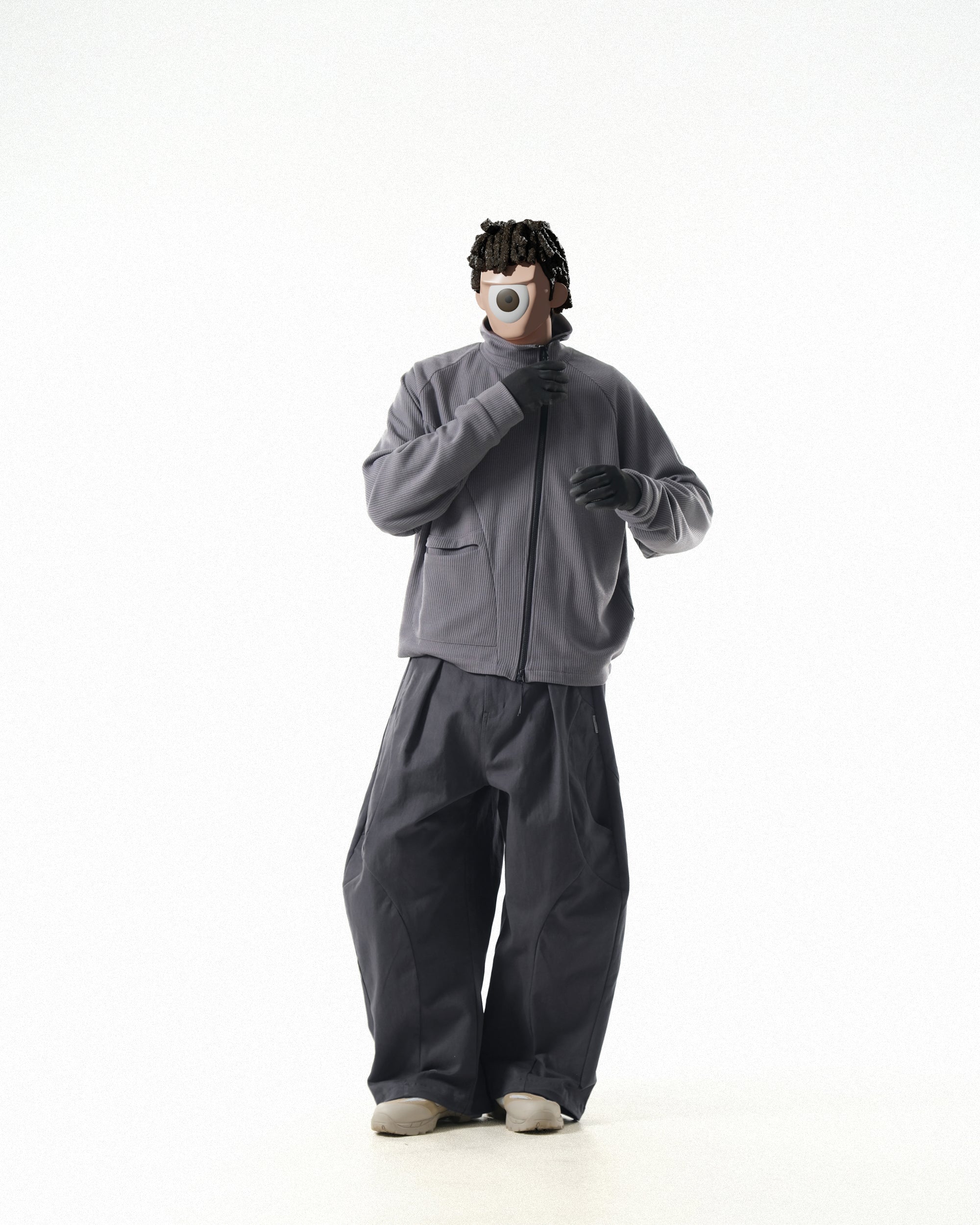 C1/ A25-C01-J Flow stand zip Jacket (Grey)