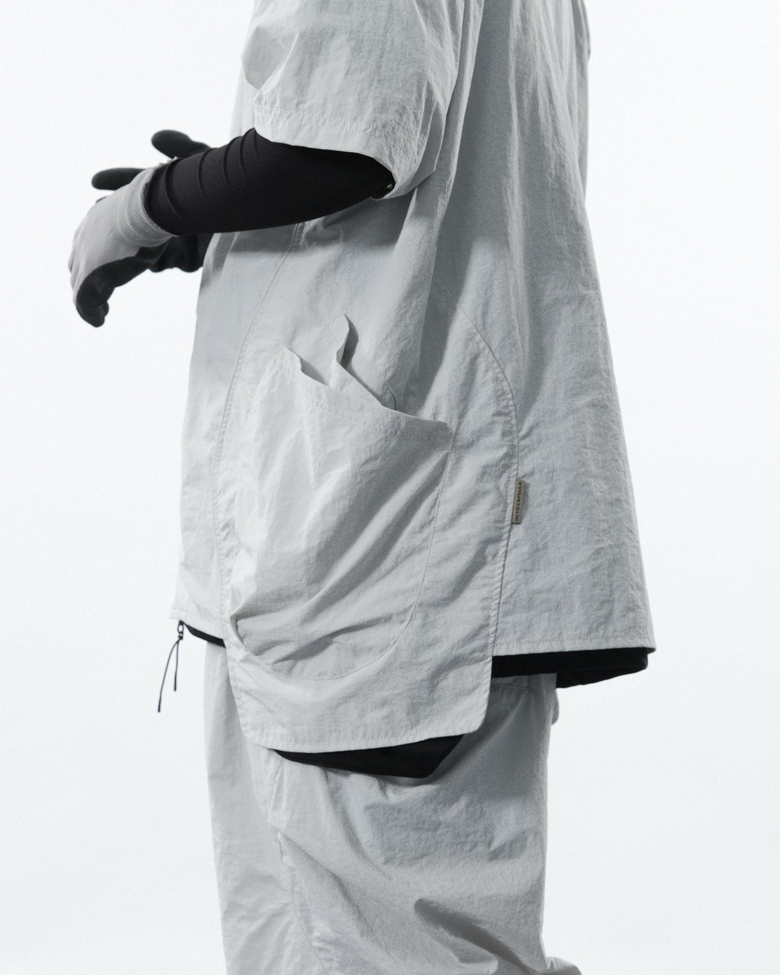 S24  / C-01ST  TYPE OF SCALE Zip Shirt  (Bright Grey)