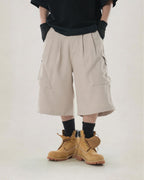 C2/ S25-C02-S Offset Shorts (Ivory)